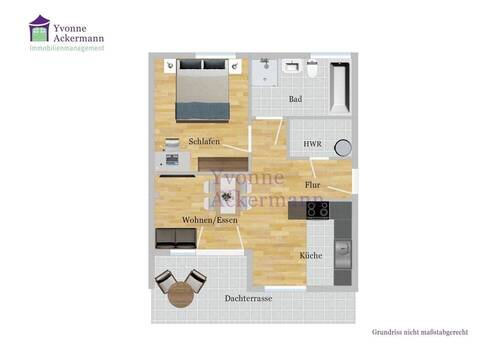 3. Obergeschoss - Etagenwohnung mit 58,00 m² in Hamburg zur Miete