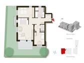 Grundriss mit Garten - 