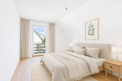 Schlafzimmer Visualisierung - Etagenwohnung mit 82,00 m² in Adelsried zum Kaufen