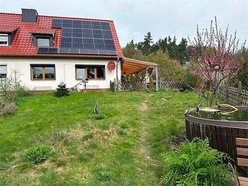 Rückseite mit Photovoltaik - 4 Zimmer Einfamilienhaus zum Kaufen in Angermünde