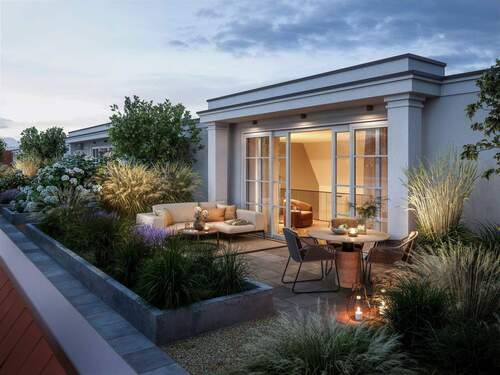 Dachterrasse - Exklusive 5-Zimmer-Dachgeschosswohnung mit Galerie und Dachgarten im Neubauprojekt 'Das Rheingau'