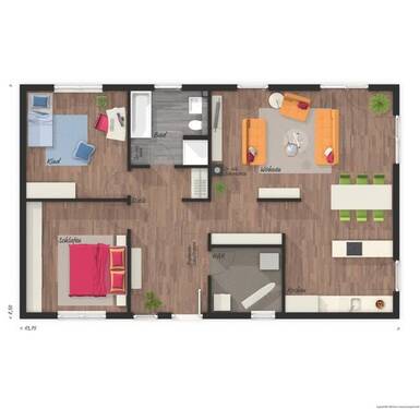 Muster Bungalow-100-Erdgeschoss-Style - 