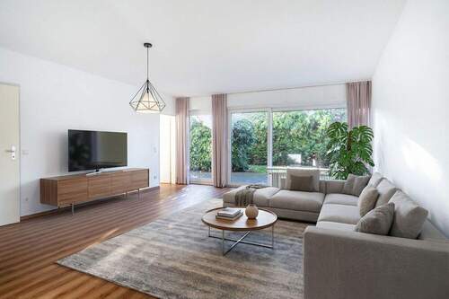 Wohnbeispiel KI Wohnzimmer - 1 Zimmer Etagenwohnung zum Kaufen in Gütersloh