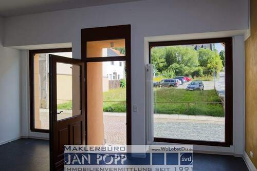 Schaufenster-Eingangsbereich - Gewerbeobjekt (Büro, Produktion, Verkauf) zur Miete in Greiz