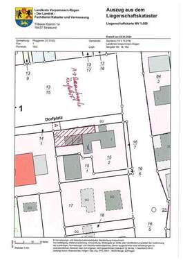 Flurkarte mit geplanten Zugang - 