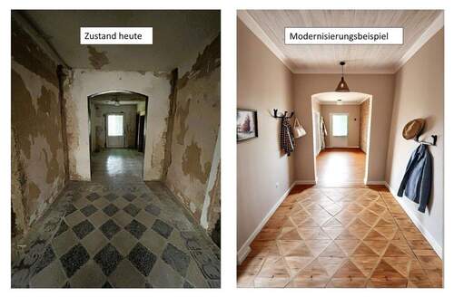 EG Flur und Hinterausgang - Modernisierungsbeispiel - 