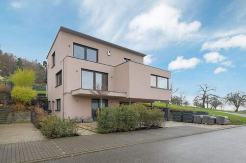 Straßenansicht - Seltene Gelegenheit! - Modernes Traumhaus von 2020 mit Weinbergblick.