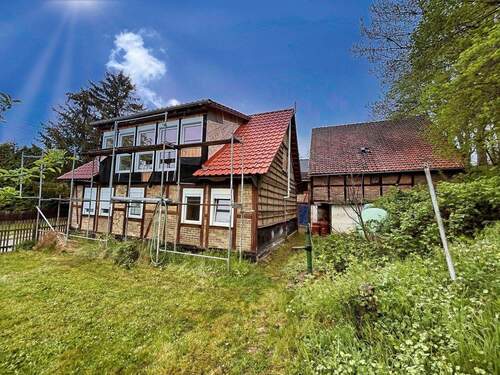 Hausansicht - Gartenseite - Einfamilienhaus mit 100,00 m&sup2; in Hötensleben zum Kaufen