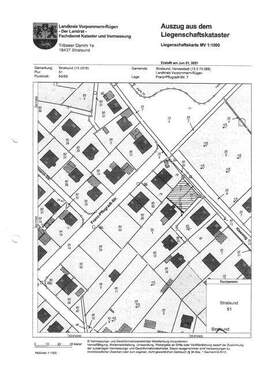 Flurkarte Kleeweg 6 - Grundstück in Stralsund