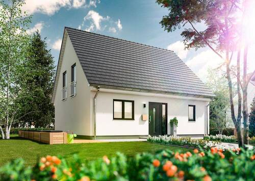 Eingang, Variante farbige Fenster - Einfamilienhaus mit 134,00 m&sup2; in Floh-Seligenthal zum Kaufen