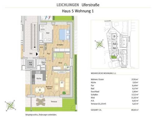Leichlingen - Uferstr - Whg 5.1 - 3 Zimmer Etagenwohnung in Leichlingen