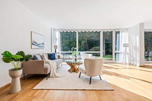 Wohnzimmer - 4 Zimmer Terrassenwohnung zum Kaufen in Hamburg
