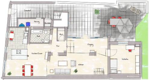 Erdgeschoßwohnung - 