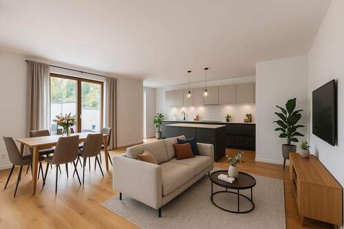 Titelbild Visualisierung - Bezugsfertige Neubau Vier-Zimmer-Gartenwohnung mit großzügigen Terrassen