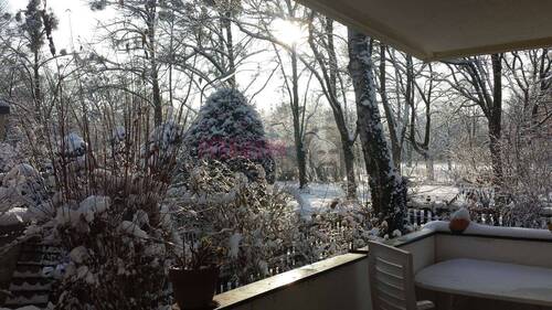 Blick vom Balkon im Winter - 