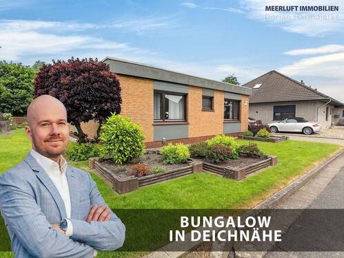 Haus kaufen Blexen Nordenham - Der Bungalow, auf den viele warten: Ebenerdig wohnen, ruhig gelegen & direkt am Deich