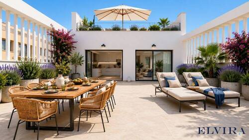 Colonia Sant Jordi_Terrasse mit Stil - ELVIRA-Mallorca-Exklusives Wohnen am Meer - Mediterraner Dachterrassentraum in Colonia St. Jordi