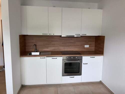 offener Kochbereich mit Küchenzeile - ERSTBEZUG! - 2-ZW mit separatem Eingang - offener Kochbereich mit Einbauküche - 91056 Erlangen-Hüttendorf