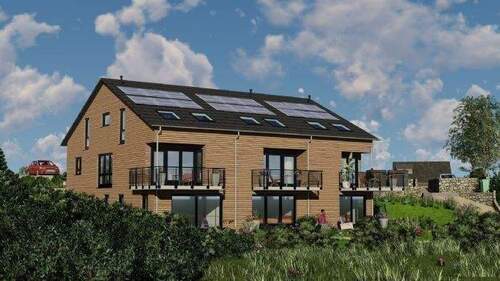 Ostgiebel - Dach grossflächig mit Photovoltaik - 