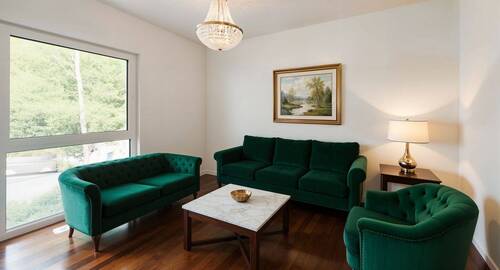 Schlafzimmer - Wohnzimmer, Luxus - (KI generiert) - 