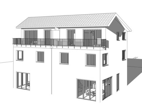 Ansicht 3D - 6 Zimmer Doppelhaushälfte zum Kaufen in Hamburg