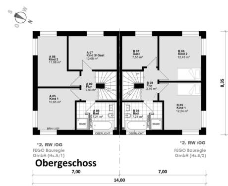 Obergeschoss - Doppelhaushälfte mit 125,00 m² in Hamburg zum Kaufen