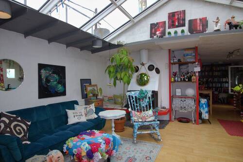 Wohnzimmer mit Kamin - 