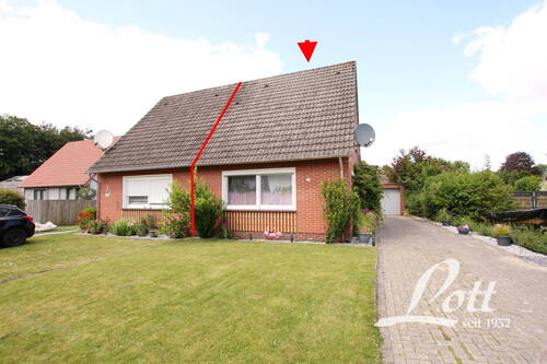 Haus rechts - 3 Zimmer Doppelhaushälfte in Apen / Augustfehn