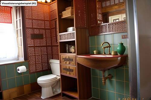 Bazimmer 1.OG als Einrichtungsbeispiel (von KI erstellt) - 