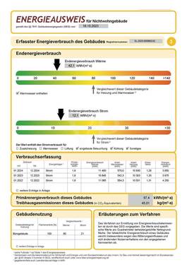 Energieausweis Bürofläche - 