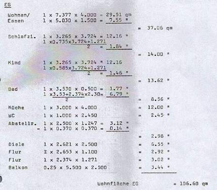 Wohnfläche Wohnung Erdgeschoss - 