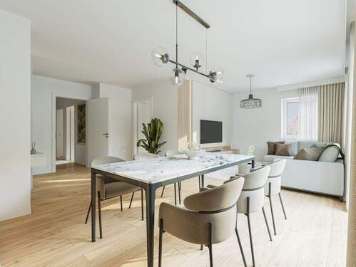Visualisierung Wohnbereich - Beispielwohnung - 
