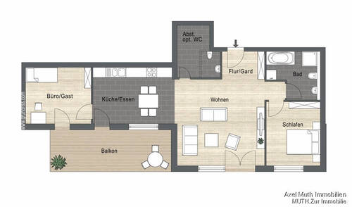 WE 14 - 2. Gartengeschoss - 3,5 ZKB - 