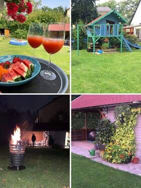 Familienleben im Garten - 