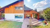 Haus Rückseite - Gartenblick - Einfamilienhaus mit 190,00 m² in Bruchweiler-Bärenbach zum Kaufen