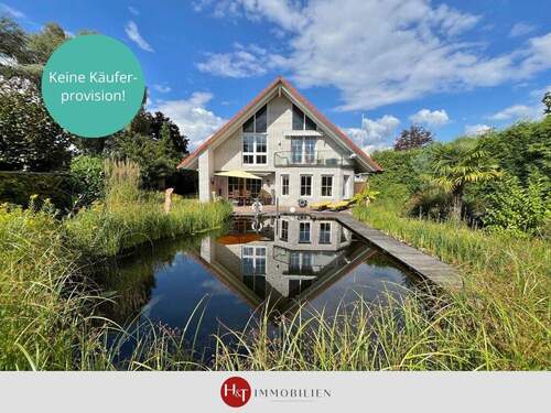 Titelbild keine Käuferprovision - Uneinsehbares Grundstück mit eigenem Schwimmteich - Traumhaus!