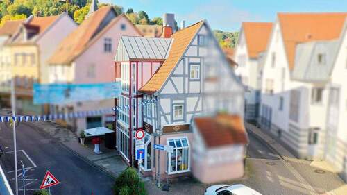 Luftaufnahme - 2 Zimmer Mehrfamilienhaus, Wohnhaus in Bad Orb