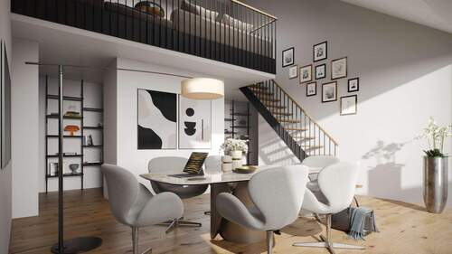 Galerie-Wohnen deluxe - HERZOG LUDWIG: XXL-Galeriewohnung mit Süd-Dachterrasse im Herzen Erdings