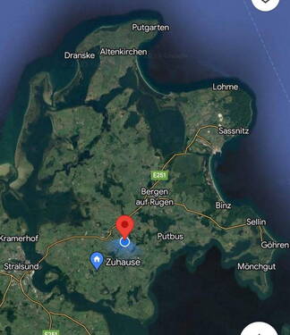 Lage auf der Insel Rügen - 