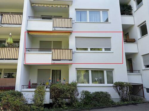Außenansicht - Schöne 3 Zi. Wohnung mit Südwestbalkon und Blick ins Grüne in begehrter Lage von Memmingen