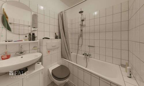 Badezimmer - Etagenwohnung mit 25,00 m&sup2; in Köln zur Miete