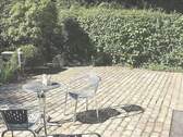 Südterrasse mit Naturpflaster - 7 Zimmer Reihenendhaus in Hamburg