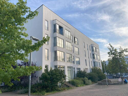 Aussenansicht mit Grün - 3 Zimmer Etagenwohnung zur Miete in Leipzig