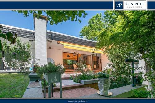 Bild 1 - Sonnengarten-Bungalow, kernsaniert, smart home, Luft-Wärme-Pumpe, zentrale Rhein-Main-Lage, naturnah