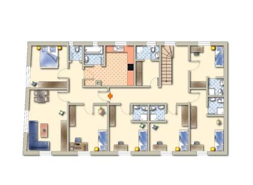 Wohnung + Gästezimmer, möbl... - 