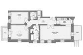 Grundriss - 3 Zimmer Etagenwohnung zur Miete in Dresden
