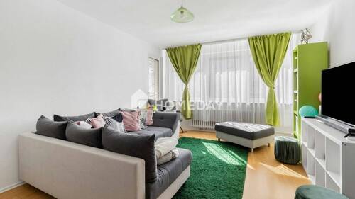 Wohnzimmer 1 - Ab 1.12. freie, moderne 2-Zimmer-Wohnung mit Balkon und Garage in Gravenbruch