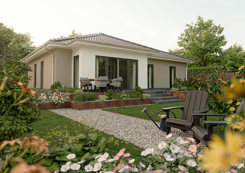 BG110 - Gartenansicht - 4 Zimmer Bungalow in Großobringen