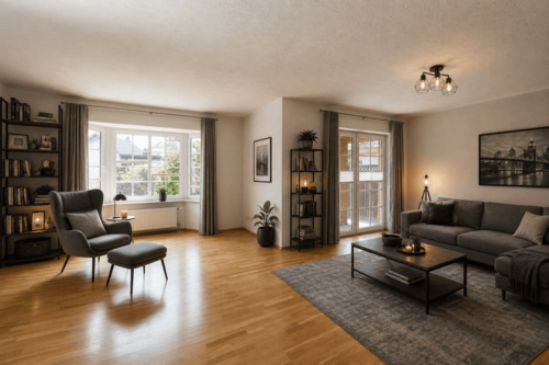 Wohnzimmer KI-generiertes Beispielbild - 