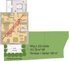 Gartenwohnung, Whg 2, EG rechts! - 4 Zimmer Etagenwohnung in Forchheim